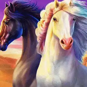 Mustang Gold Megaways slot logo by Pragmatic Play at Cleobetra Casino