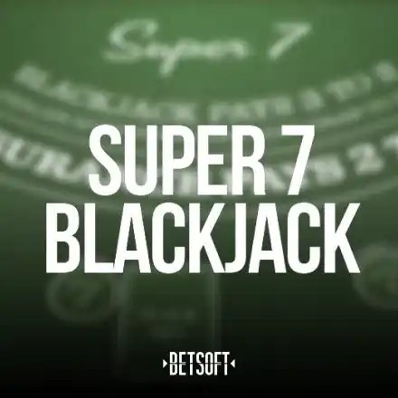 Super 7 Blackjack logo by Betsoft Gaming at Cleobetra Casino